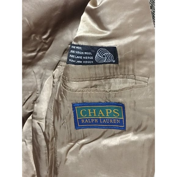 Chaps by Ralph Lauren Men's Brown Wool Jacket Blazer‎ Size 42 Tall - Picture 4 of 5